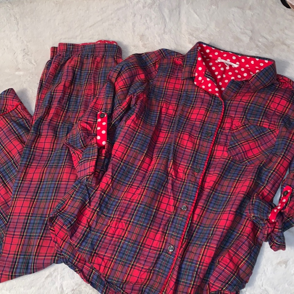 Small Victoria’s Secret 100% cotton plaid pajama set